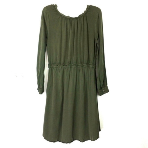 Anthropologie Holding Horses Ruffle Dress size 6 moss green - Picture 3 of 7